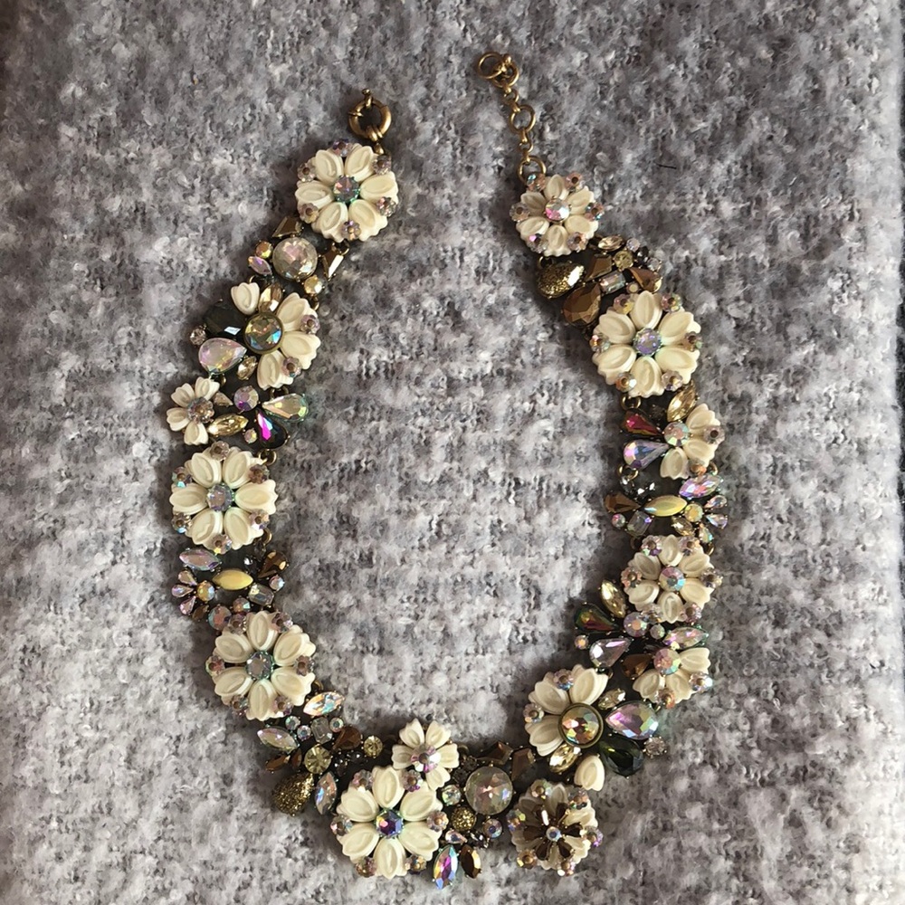 J. Crew floral statement necklace